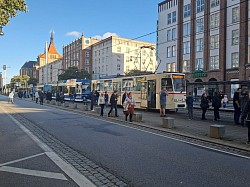 In Zeit geordnet, die Straßenbahnparrade